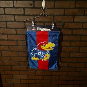 NWT KU Jayhawks Drawstring Backpack